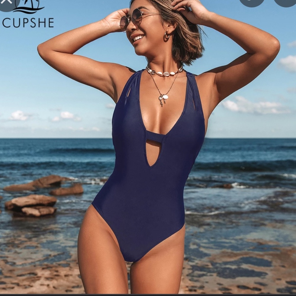 Navy Blue Cupshe Swim